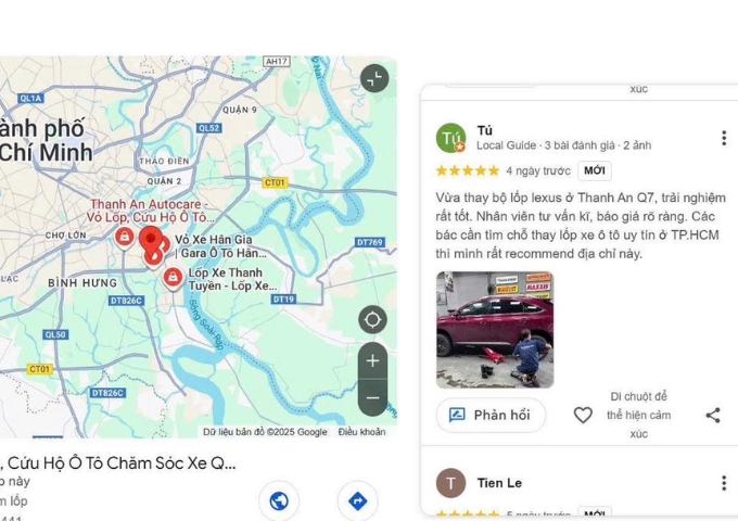 Khách hàng chia sẻ khi trải nghiệm dịch vụ tại Thanh An Autocare Tphcm